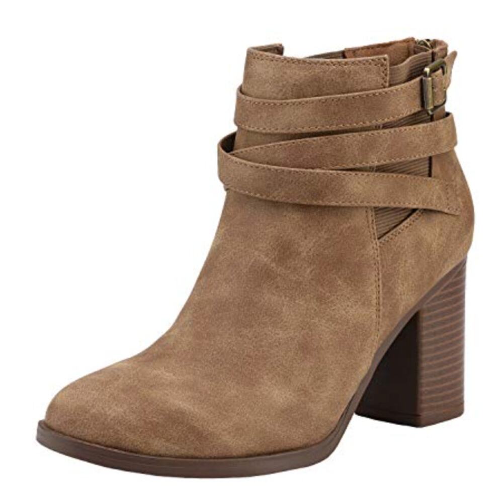 Dream Pairs Wrap Ankle Heel Boots 10 Tan NWT Ankle Booties Western Boho
